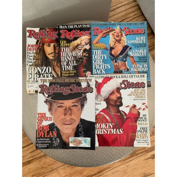 Rolling Stone Magazine Lot of 5 (2006 Issues) – Johnny Depp, Led Zeppelin, Chris - Picture 2 of 7